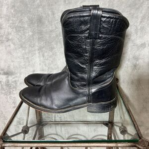 Old West Men's 9D Roper leather Western Cowboy Boots  Round Toe SRM4010